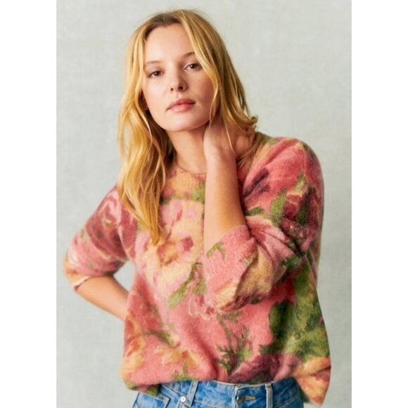 Sezane Sweaters - EUC Sezane Dioni Mohair Wool Floral Sweater Almeria Print Medium